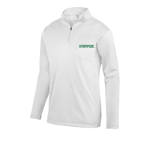 [FOLQFFWH-AS-LOGO3] Decker Men's FlexFleece 1/4 Zip (Adult S, White, Logo 3)