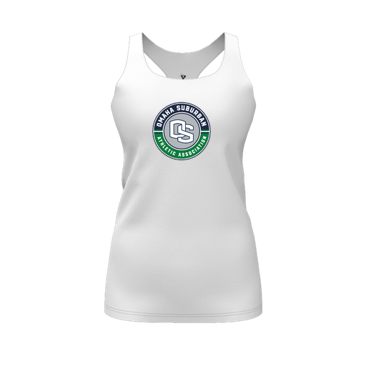 [FT0TRBWH-FYS-LOGO1] Decker Racerback Tank Top (Female Youth S, White, Logo 1)
