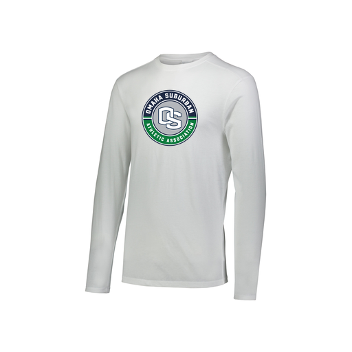 [FTLCUBWH-YS-LOGO1] Decker Youth Tri-Blend T-Shirt - Long Sleeve (Youth S, White, Logo 1)